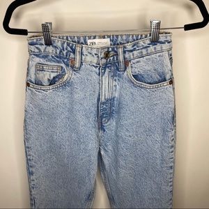 Zara high rise light denim jeans